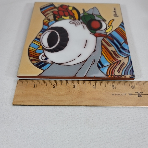 L Kuhne Southwestern Theme Hand-Painted Tile - Picture 6 of 12